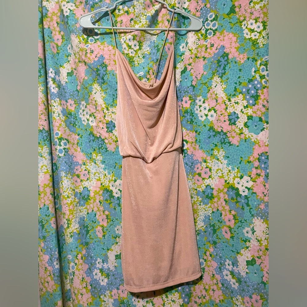 Little sexy slinky nude going out dress